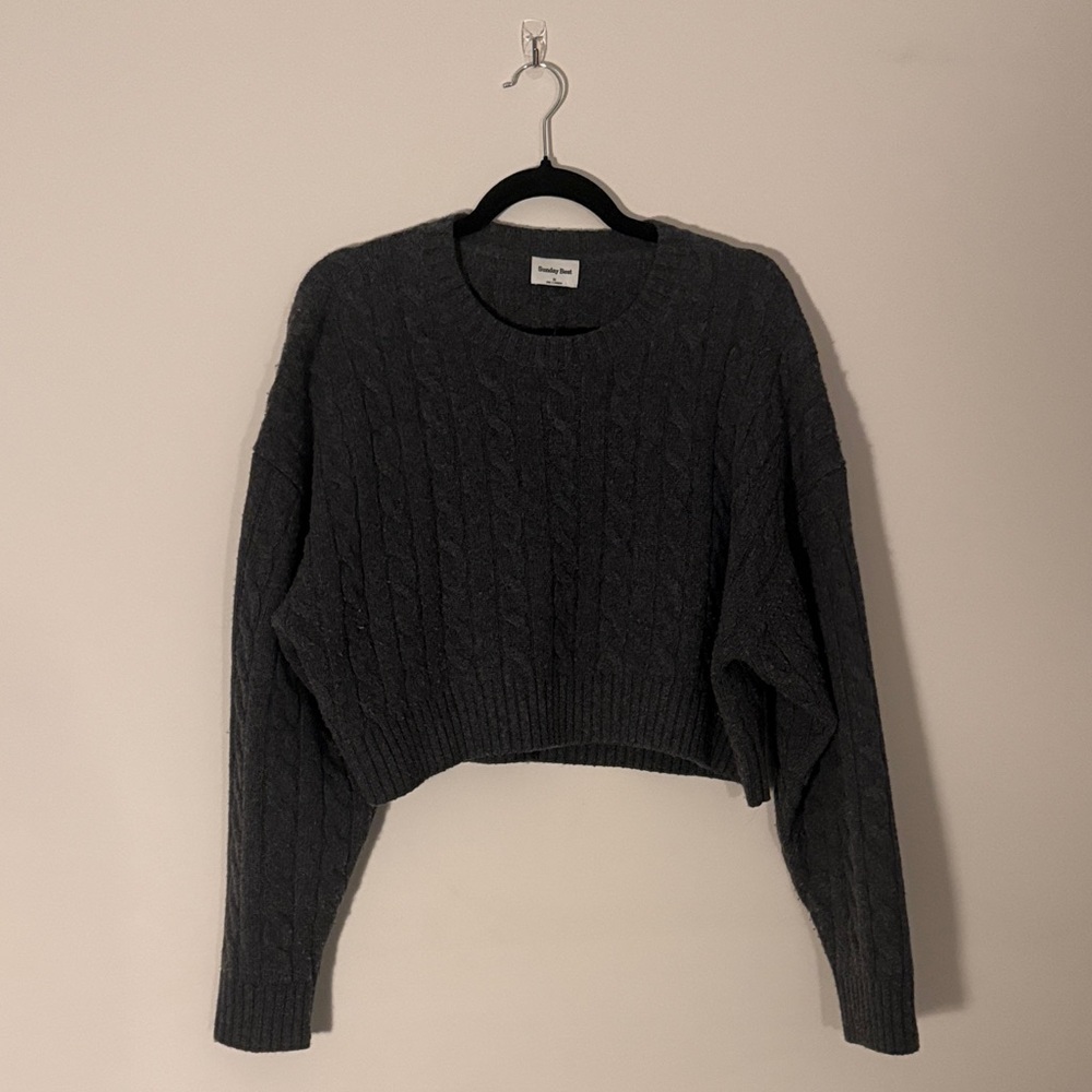Sunday Best Cropped Cable Sweater